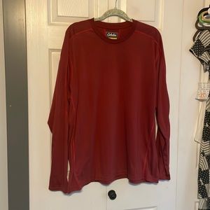 Cabela’s mens dark red long sleeve shirt